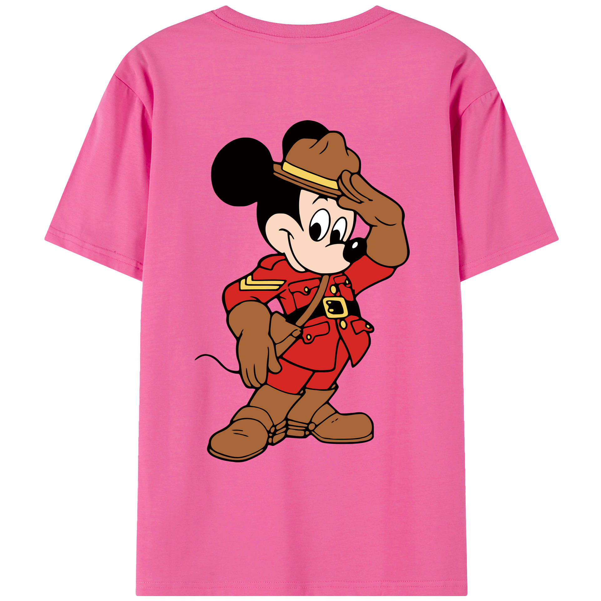 （画像用） ミッキーマウス Mickey Mouse レディース半袖Tシャツ(バックプリント)